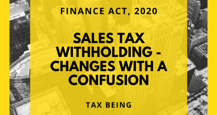 Sales Tax Withholding in Finance Act 2020